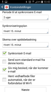 Kontoindstillinger kan du frit vælge at indstille så de passer til dit behov.